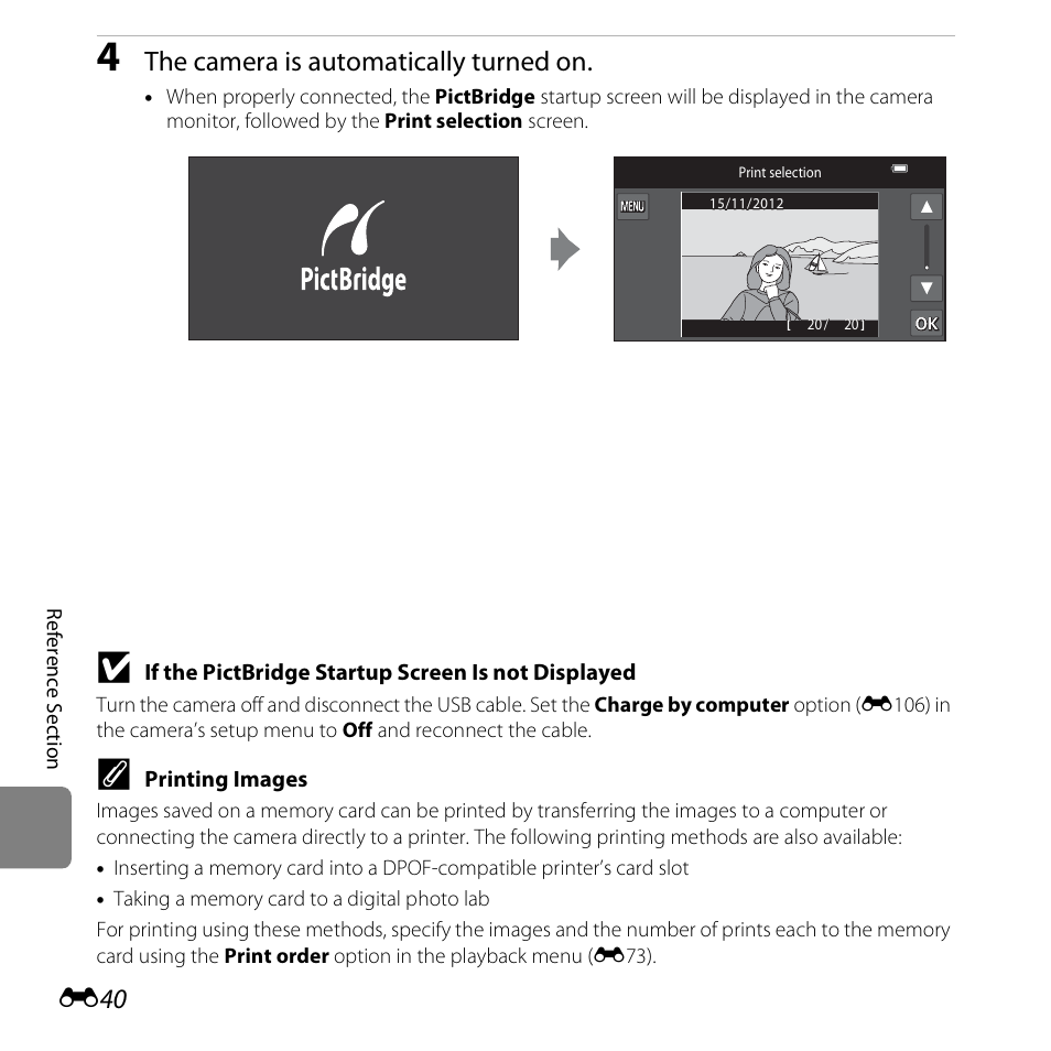 The camera is automatically turned on | Nikon S6400 User Manual | Page 164 / 280