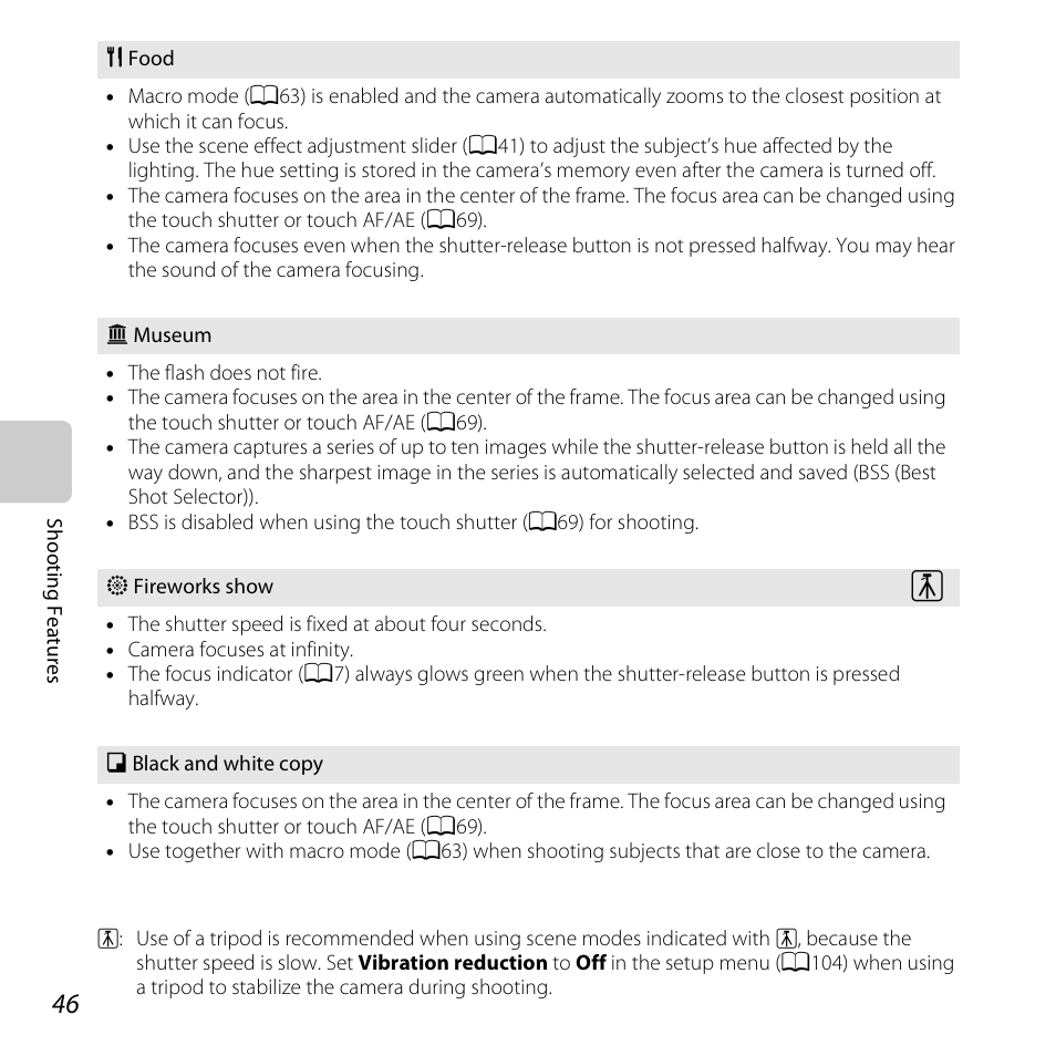 A46) | Nikon S6400 User Manual | Page 64 / 280