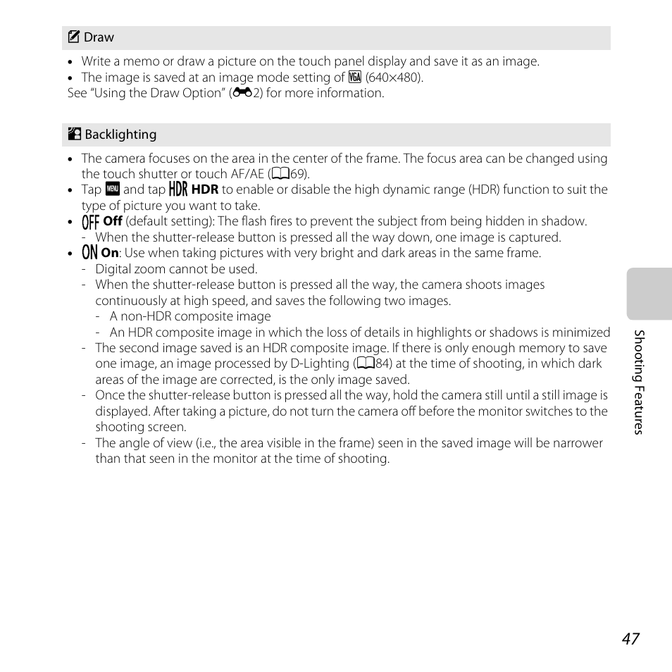 Nikon S6400 User Manual | Page 65 / 280