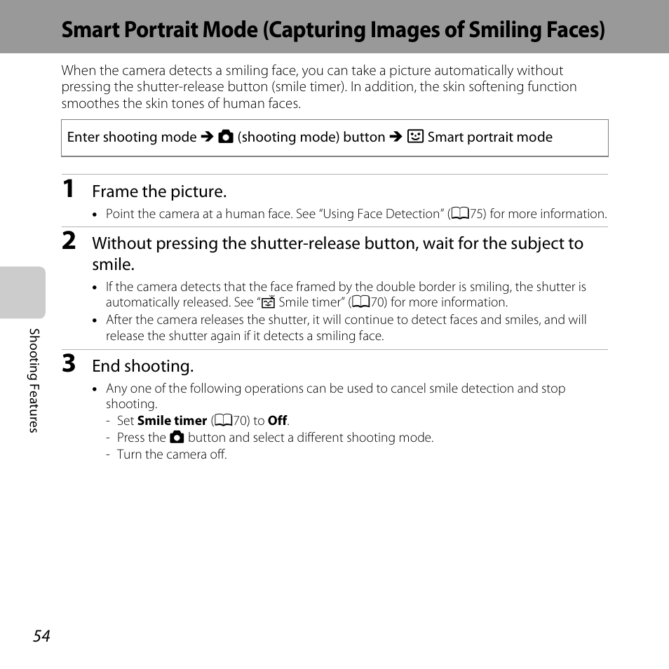 Nikon S6400 User Manual | Page 72 / 280