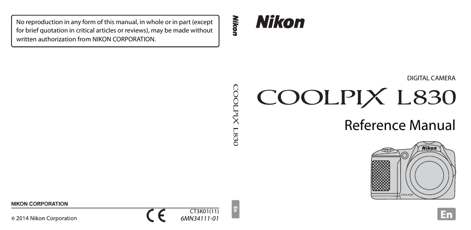 Nikon L830 User Manual | 204 pages