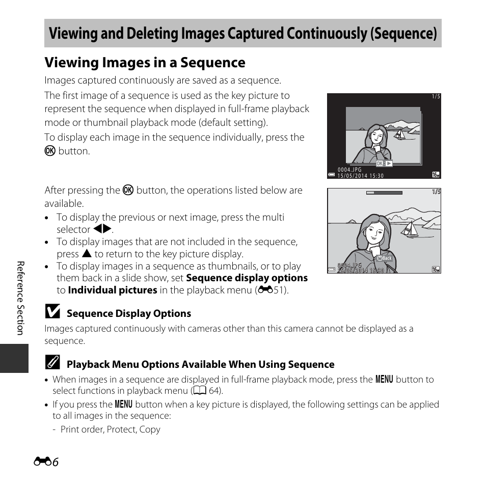 Viewing images in a sequence | Nikon L830 User Manual | Page 106 / 204