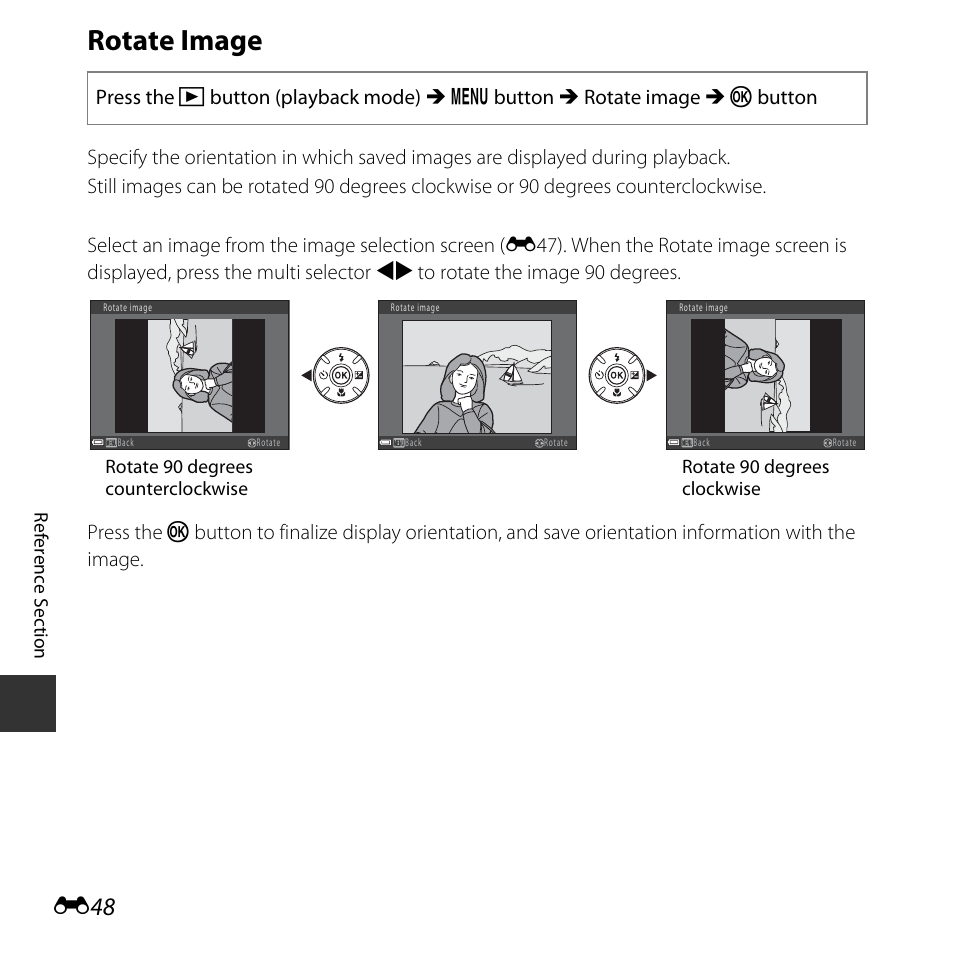 Rotate image | Nikon L830 User Manual | Page 148 / 204