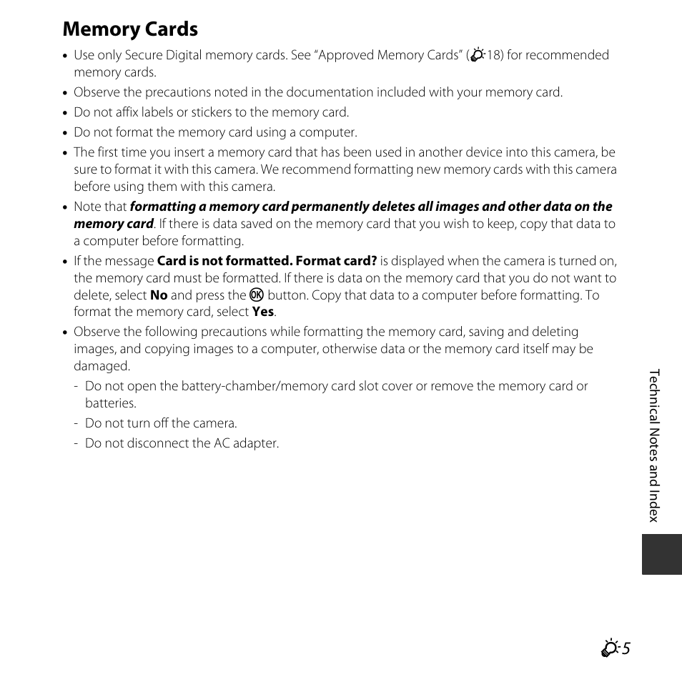 Memory cards | Nikon L830 User Manual | Page 183 / 204