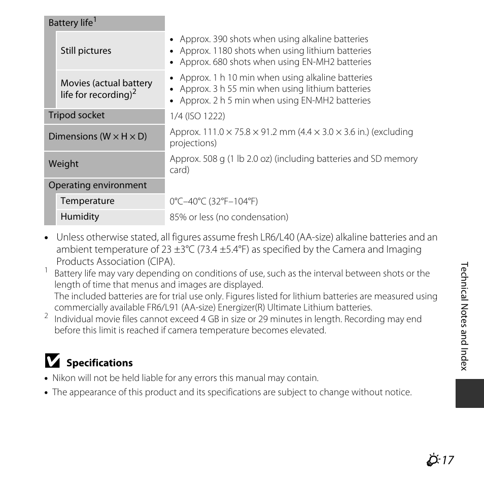 Nikon L830 User Manual | Page 195 / 204