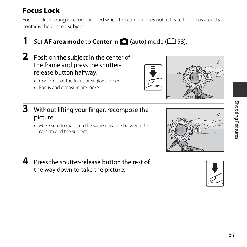 Focus lock | Nikon L830 User Manual | Page 81 / 204