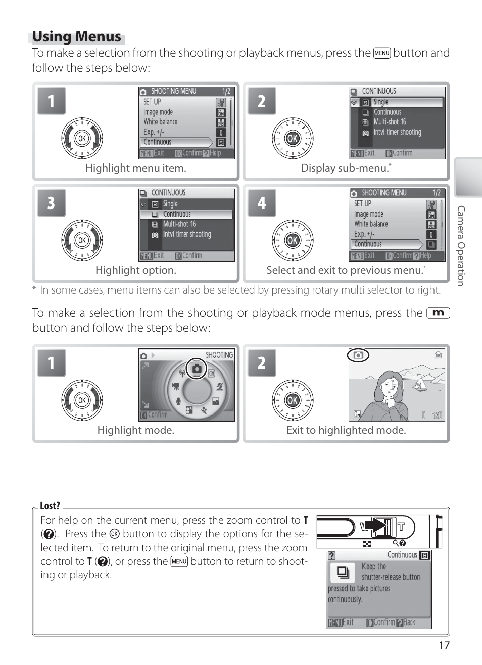 Using menus | Nikon S6 User Manual | Page 27 / 119