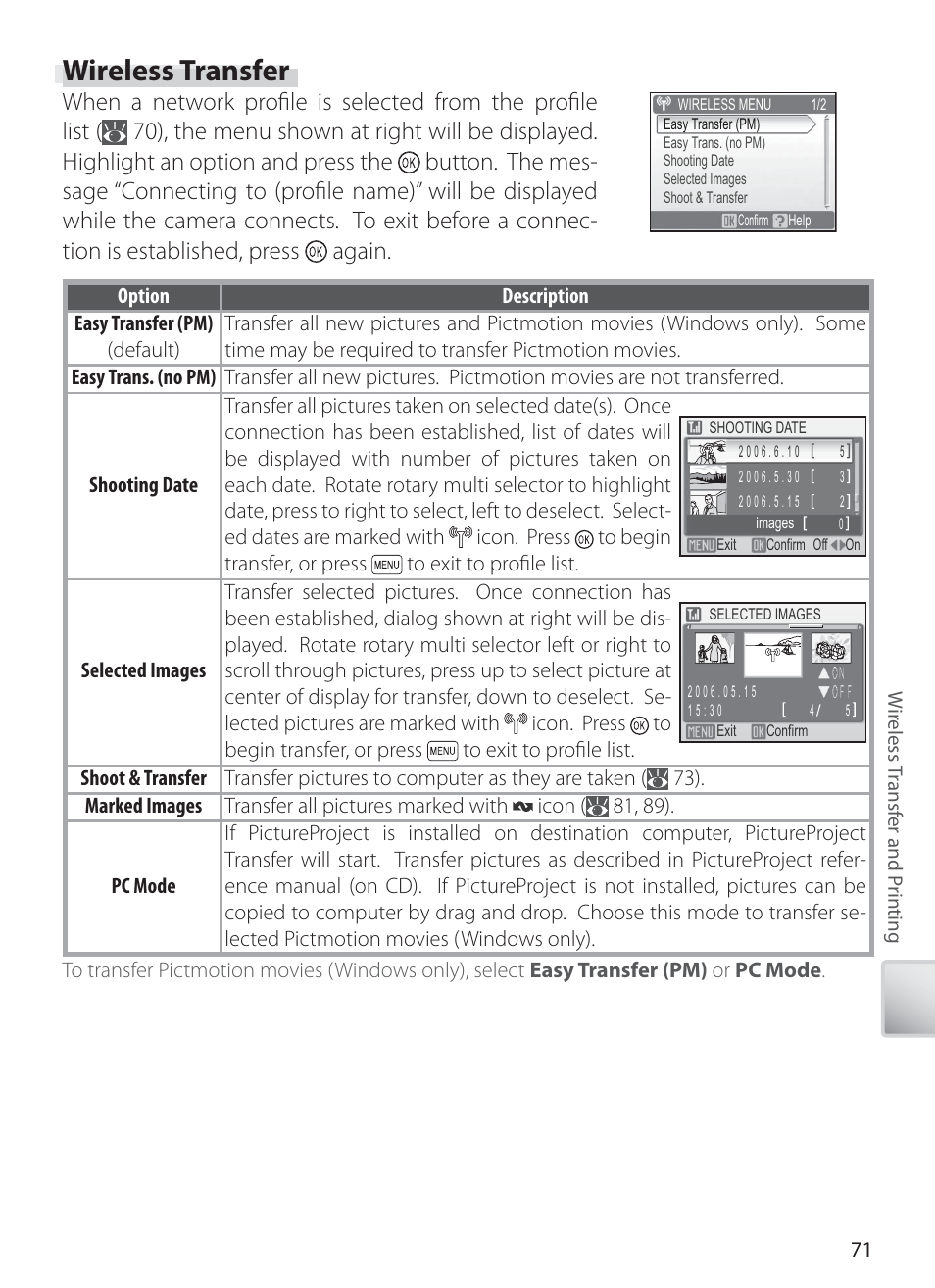 Wireless transfer | Nikon S6 User Manual | Page 81 / 119