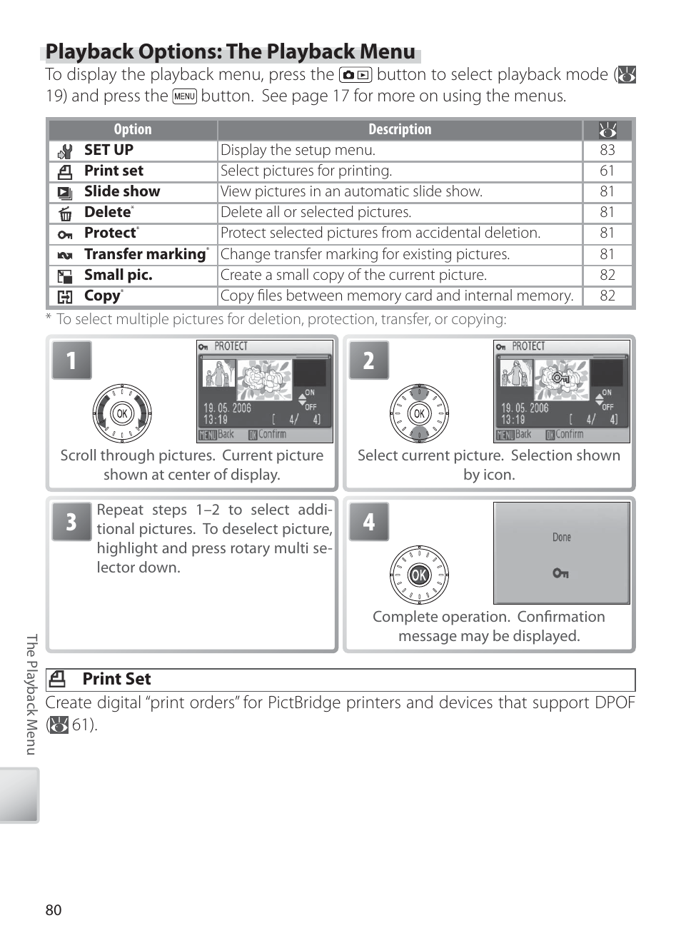 Playback options: the playback menu | Nikon S6 User Manual | Page 90 / 119