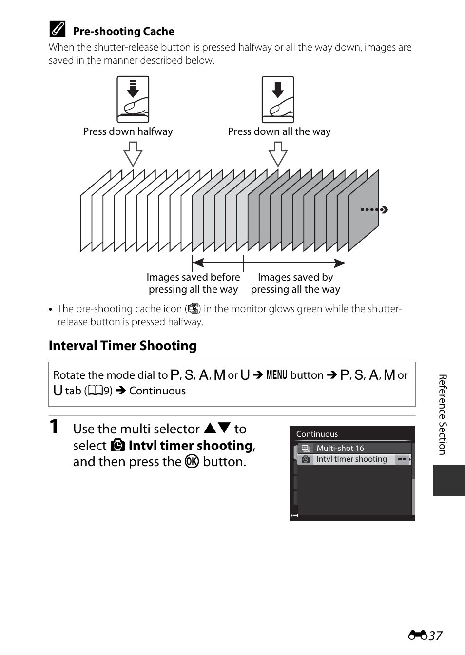 Interval timer shooting | Nikon P340 User Manual | Page 161 / 240