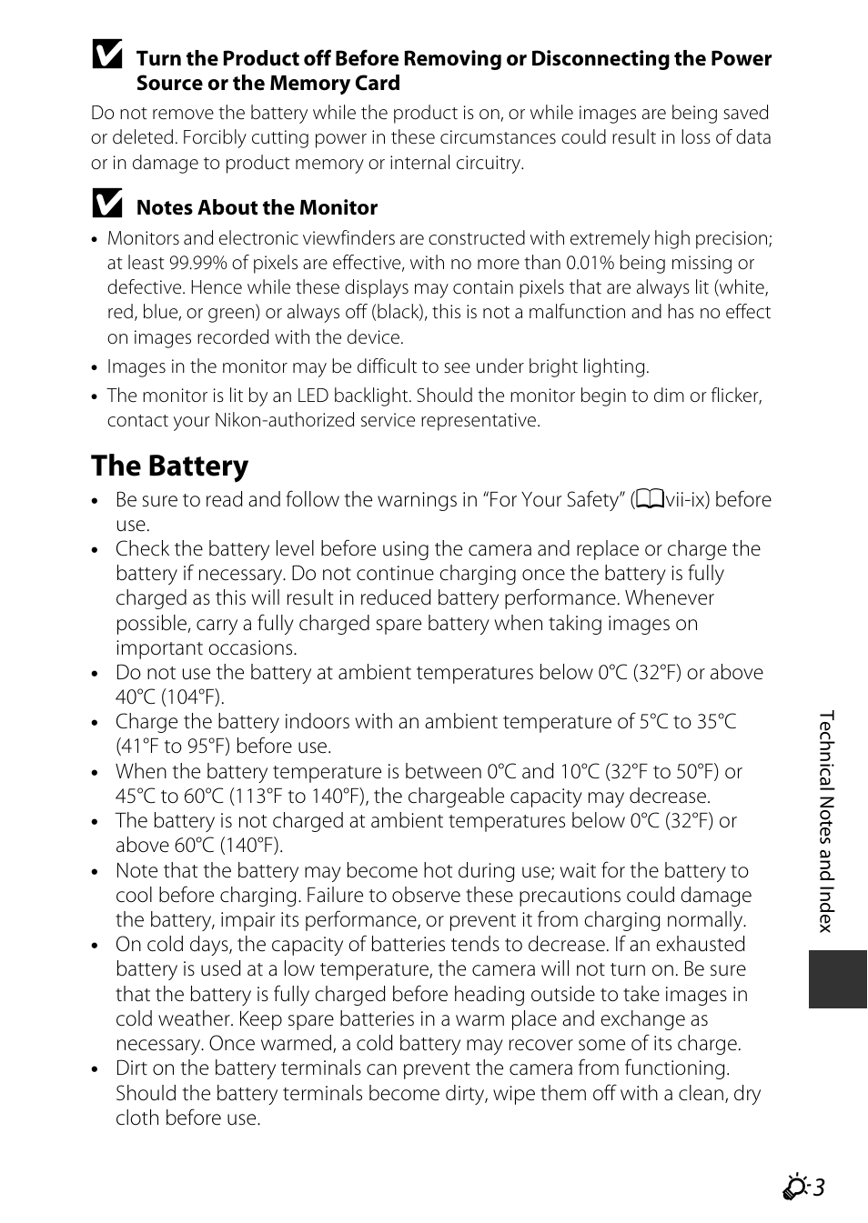 The battery | Nikon P340 User Manual | Page 215 / 240