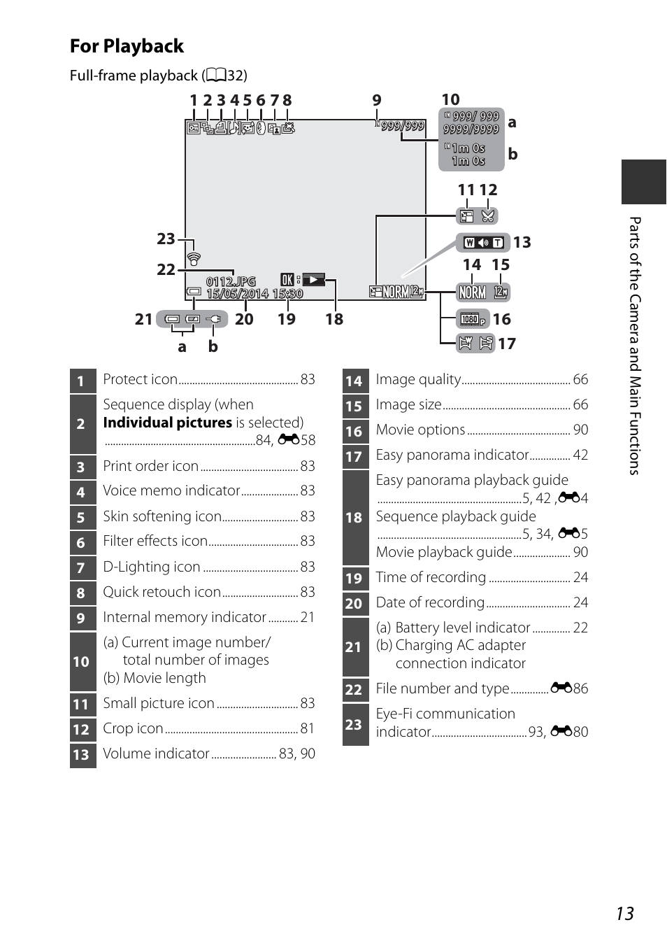 For playback | Nikon P340 User Manual | Page 35 / 240