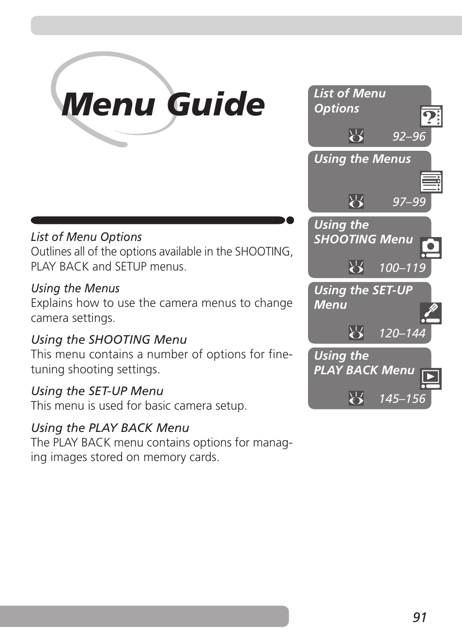 Menu guide | Nikon 5700 User Manual | Page 103 / 192