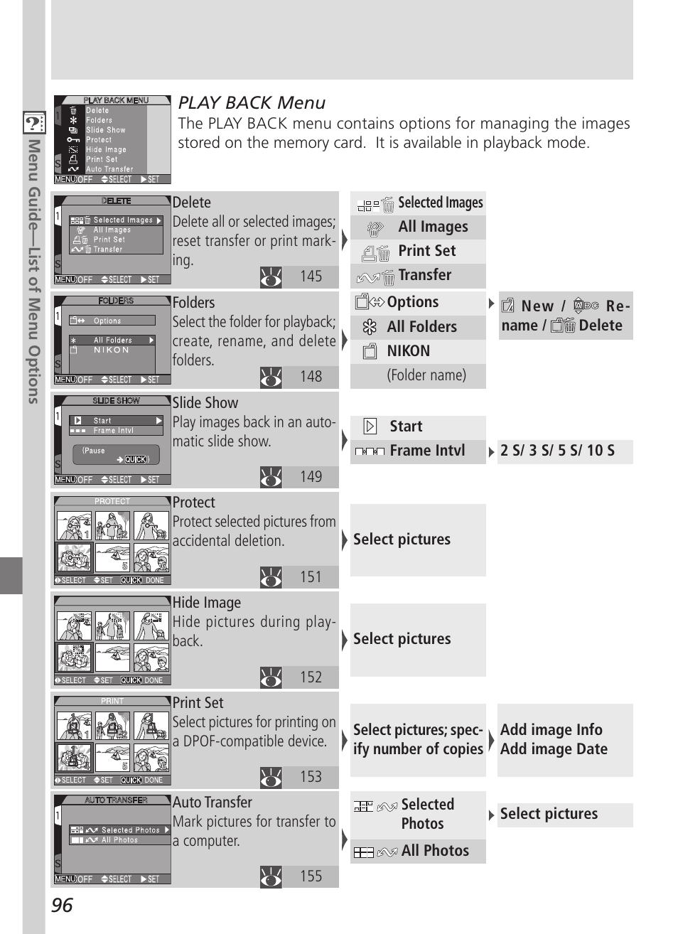 Play back menu | Nikon 5700 User Manual | Page 108 / 192