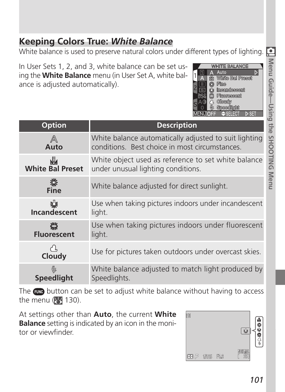 Keeping colors true: white balance | Nikon 5700 User Manual | Page 113 / 192