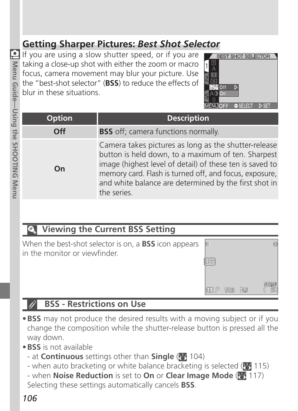 Getting sharper pictures: best shot selector | Nikon 5700 User Manual | Page 118 / 192