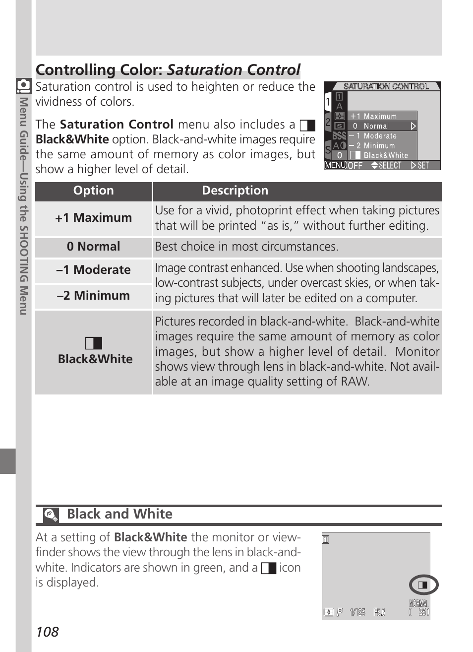 Controlling color: saturation control | Nikon 5700 User Manual | Page 120 / 192