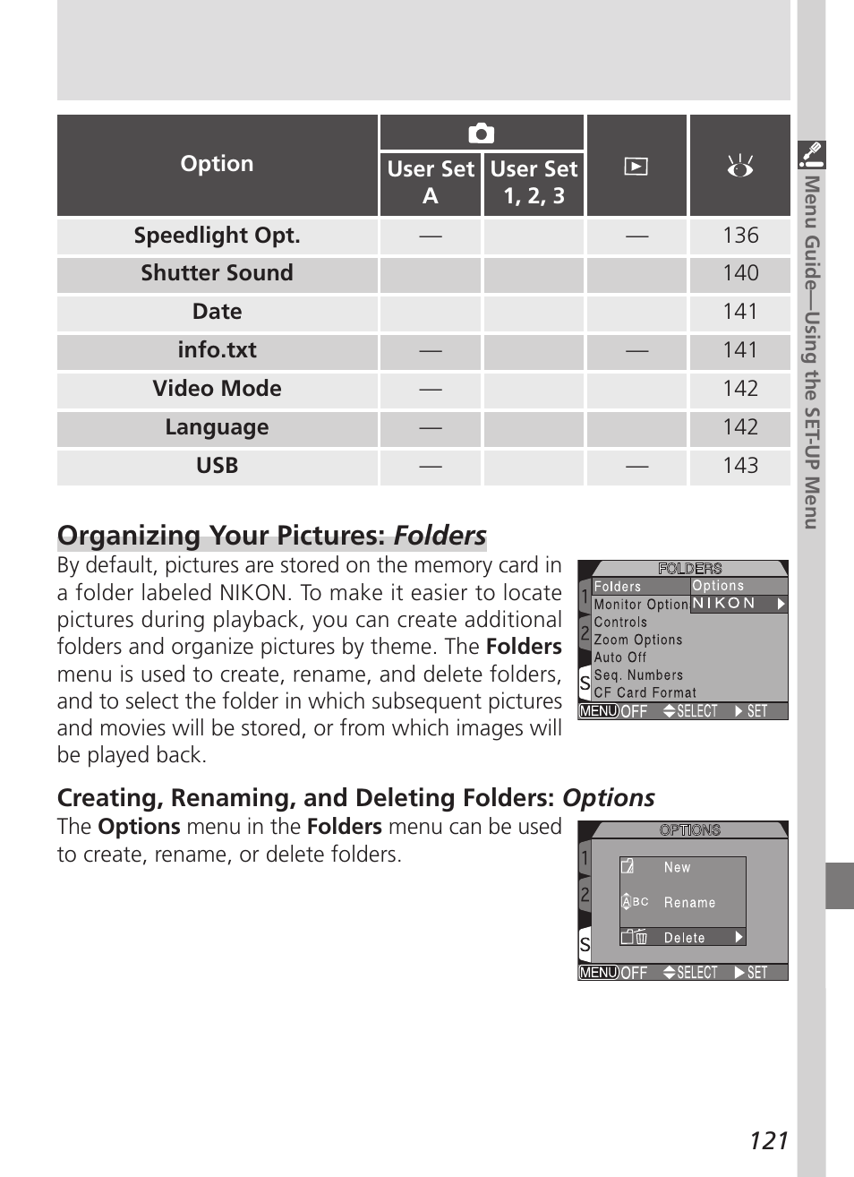 Organizing your pictures: folders | Nikon 5700 User Manual | Page 133 / 192