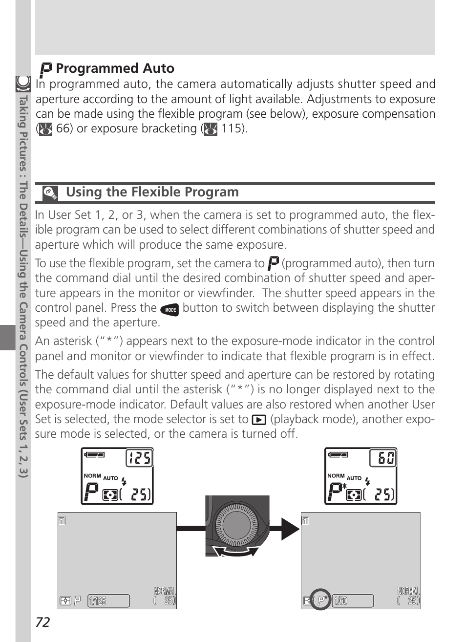 72 programmed auto, Using the flexible program | Nikon 5700 User Manual | Page 84 / 192