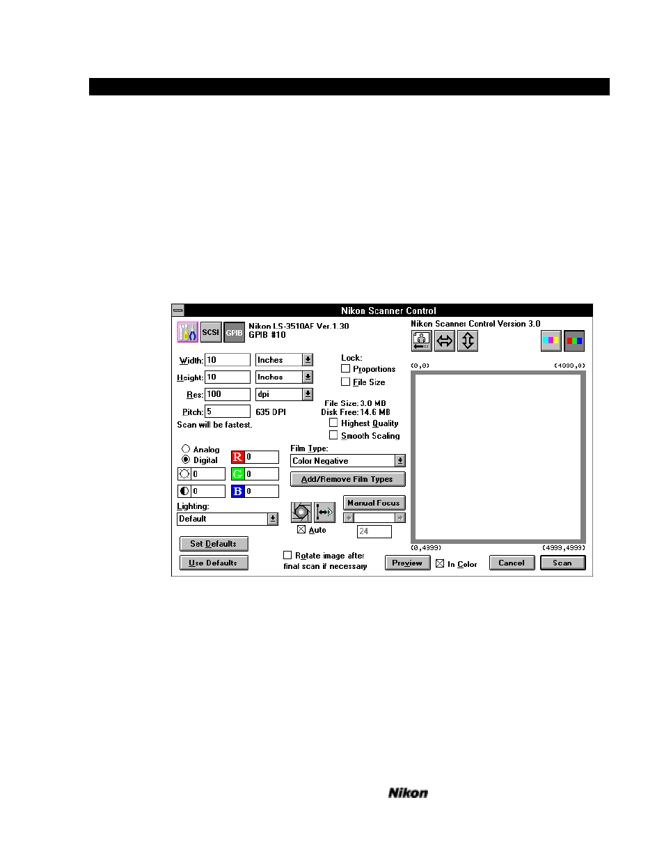 Getting started on the ibm, Launching the application | Nikon LS-3500 - LS-3510 User Manual | Page 29 / 87