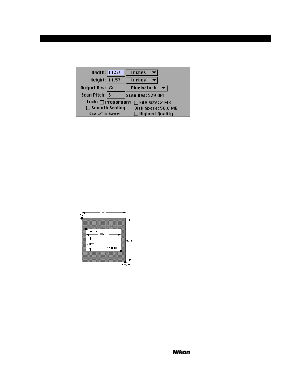 Sizing and resolution | Nikon LS-3500 - LS-3510 User Manual | Page 37 / 87