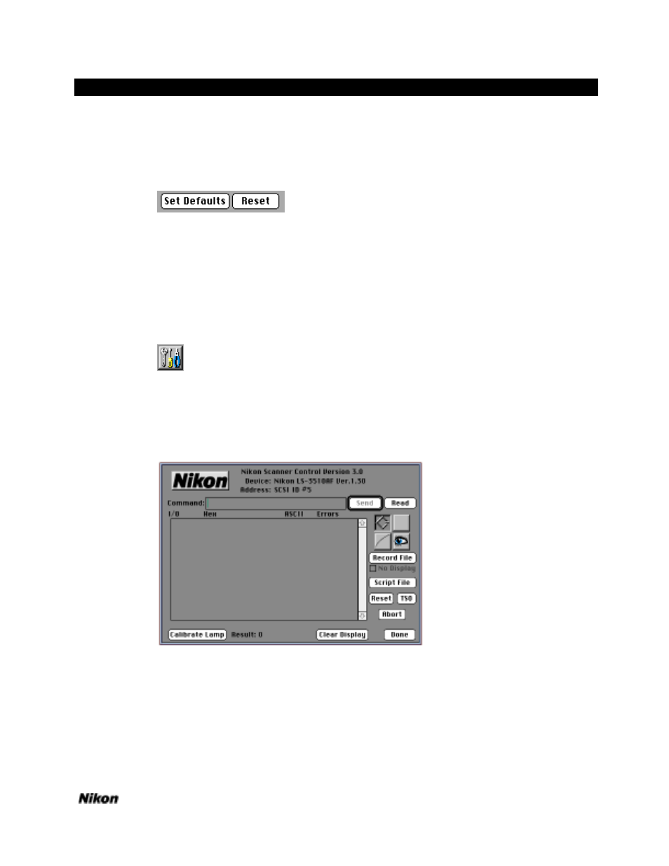 The settings buttons, Toolkit | Nikon LS-3500 - LS-3510 User Manual | Page 46 / 87