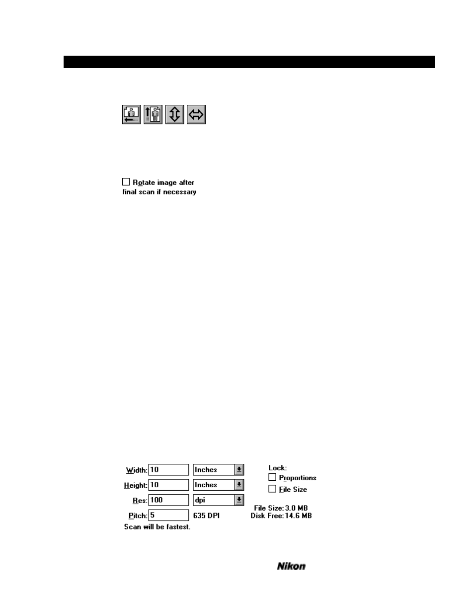 Scan pitch, Sizing and resolution | Nikon LS-3500 - LS-3510 User Manual | Page 55 / 87