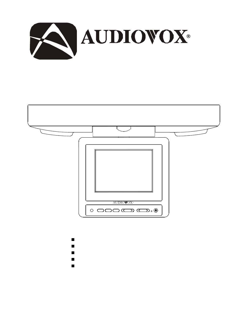 Audiovox VE-500A User Manual | 16 pages