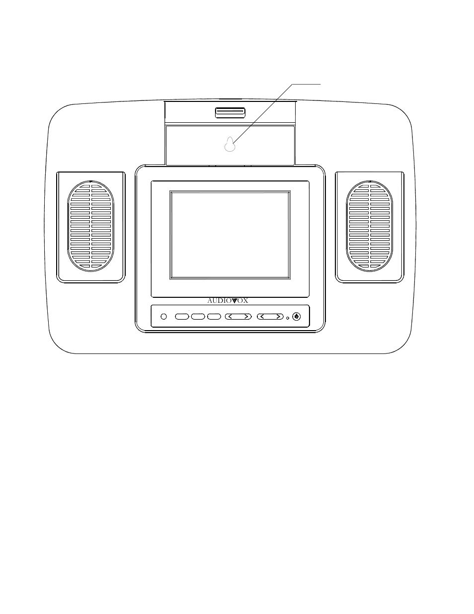 Wall mount installation, Vertical mounting slot (rear of unit) | Audiovox VE-500A User Manual | Page 6 / 16