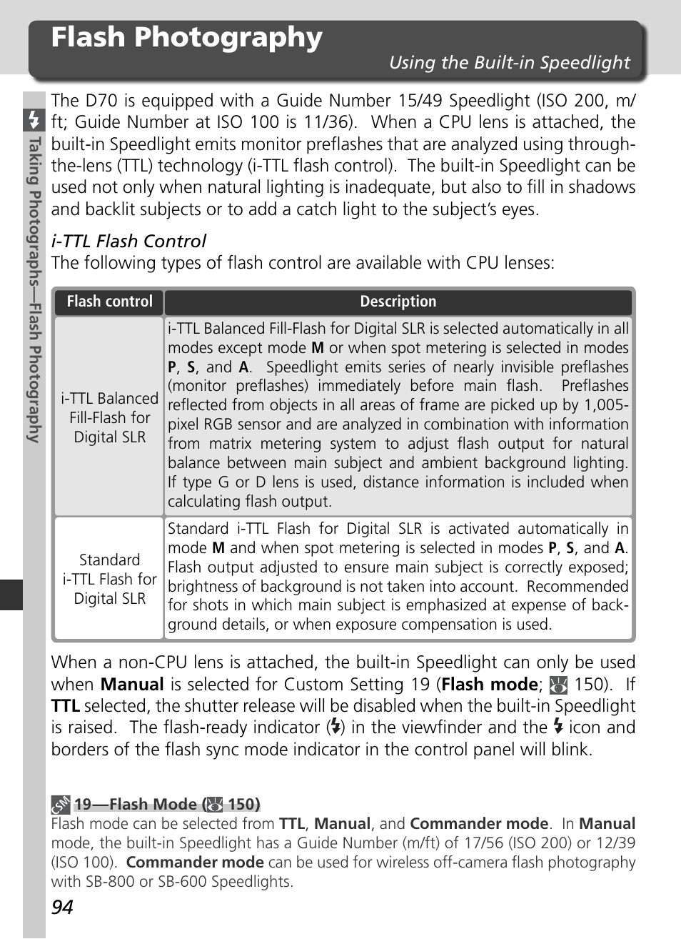 Flash photography | Nikon D70 User Manual | Page 104 / 218