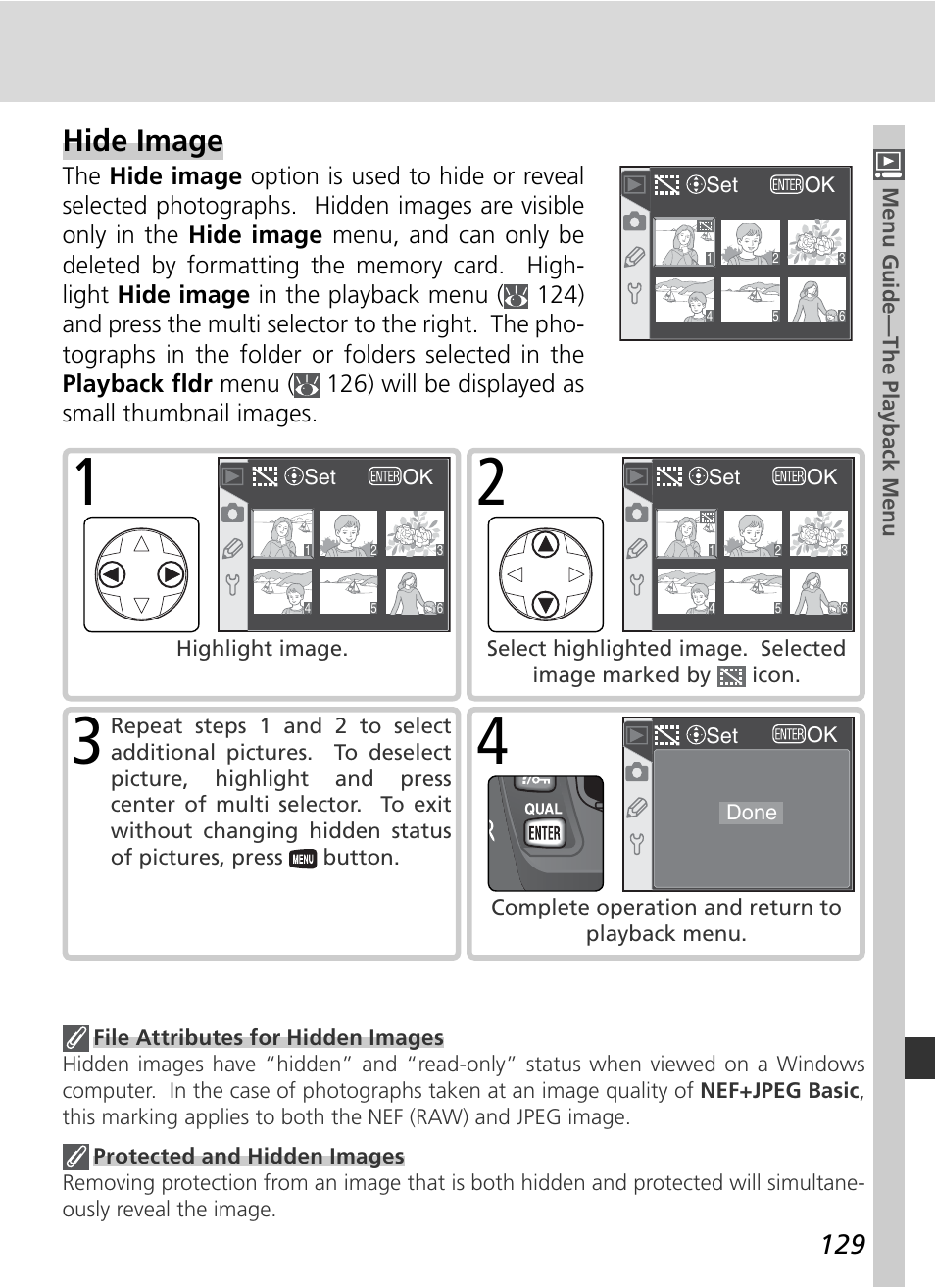 Hide image | Nikon D70 User Manual | Page 139 / 218