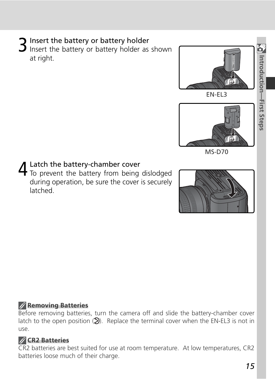 Intr oduction—first steps | Nikon D70 User Manual | Page 25 / 218