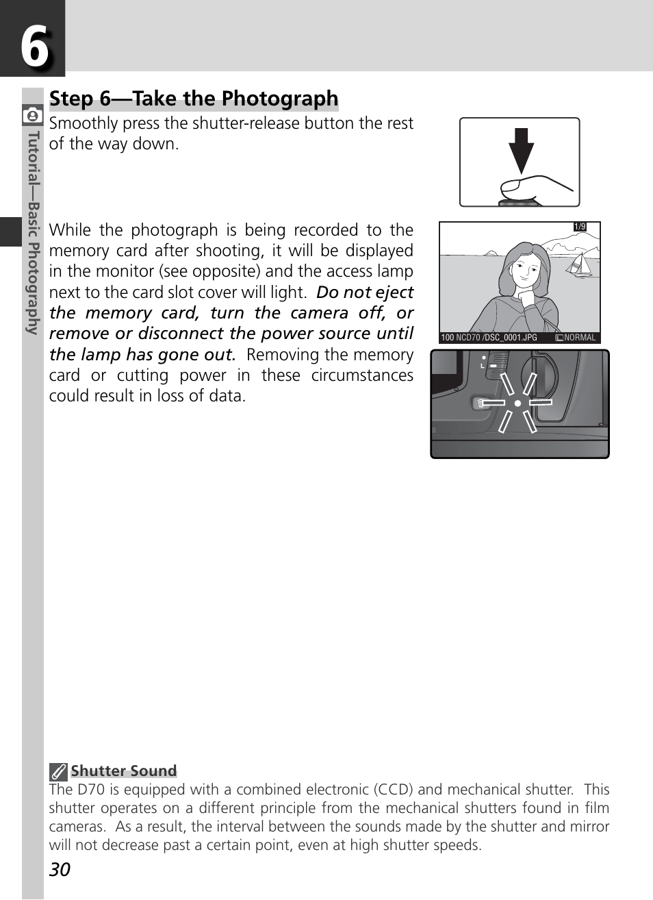 Step 6—take the photograph | Nikon D70 User Manual | Page 40 / 218