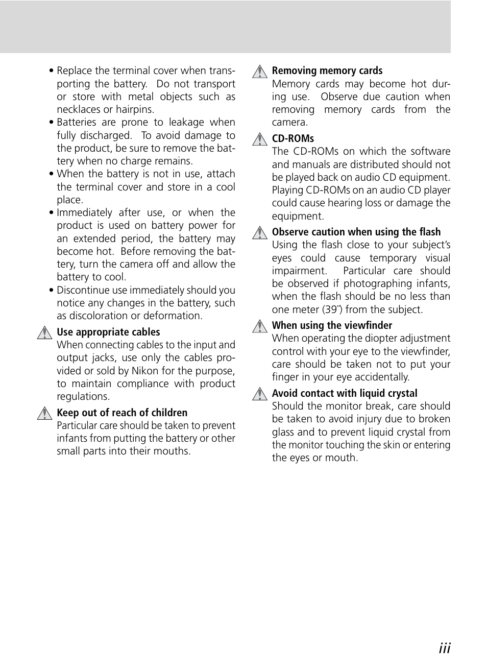 Nikon D70 User Manual | Page 5 / 218