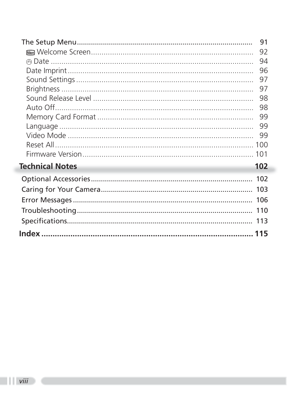 Nikon 3700 User Manual | Page 10 / 127