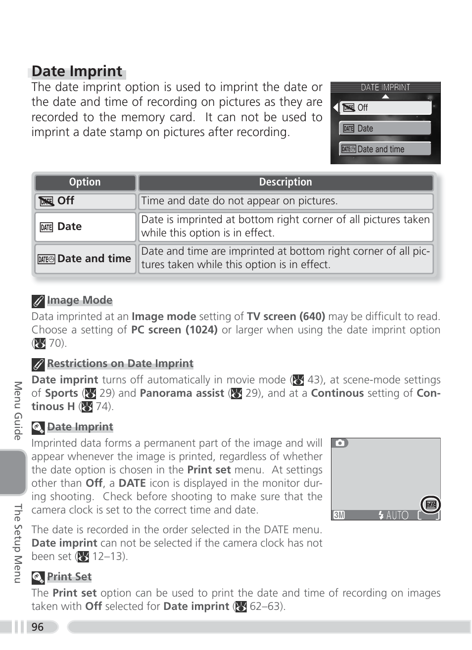 Date imprint | Nikon 3700 User Manual | Page 106 / 127