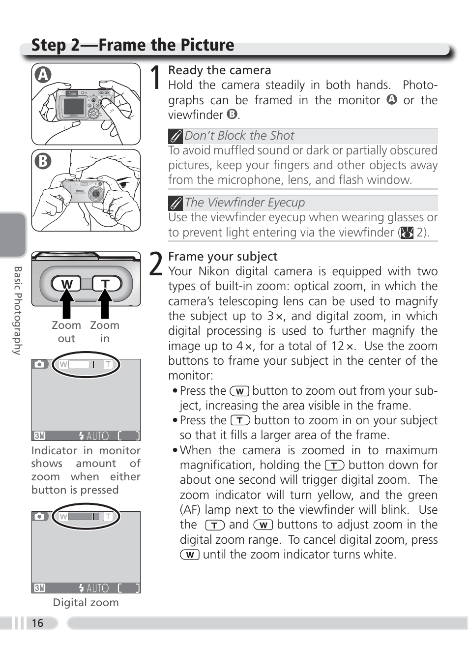 Step 2 — frame the picture | Nikon 3700 User Manual | Page 26 / 127