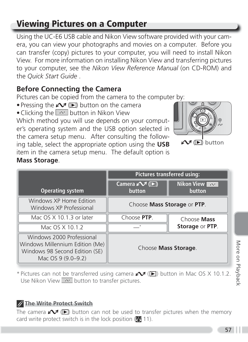 Viewing pictures on a computer, Before connecting the camera | Nikon 3700 User Manual | Page 67 / 127