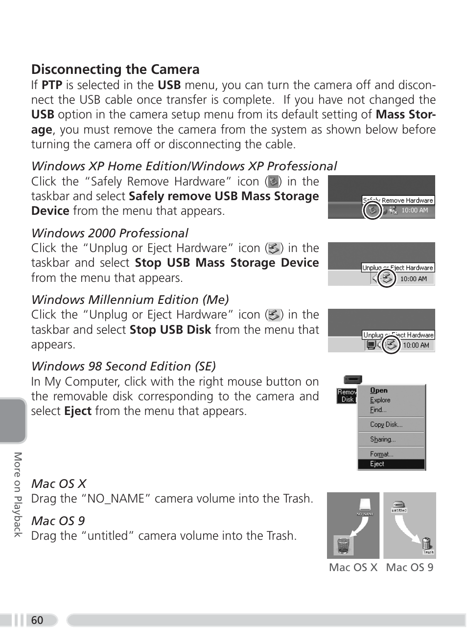 Disconnecting the camera | Nikon 3700 User Manual | Page 70 / 127