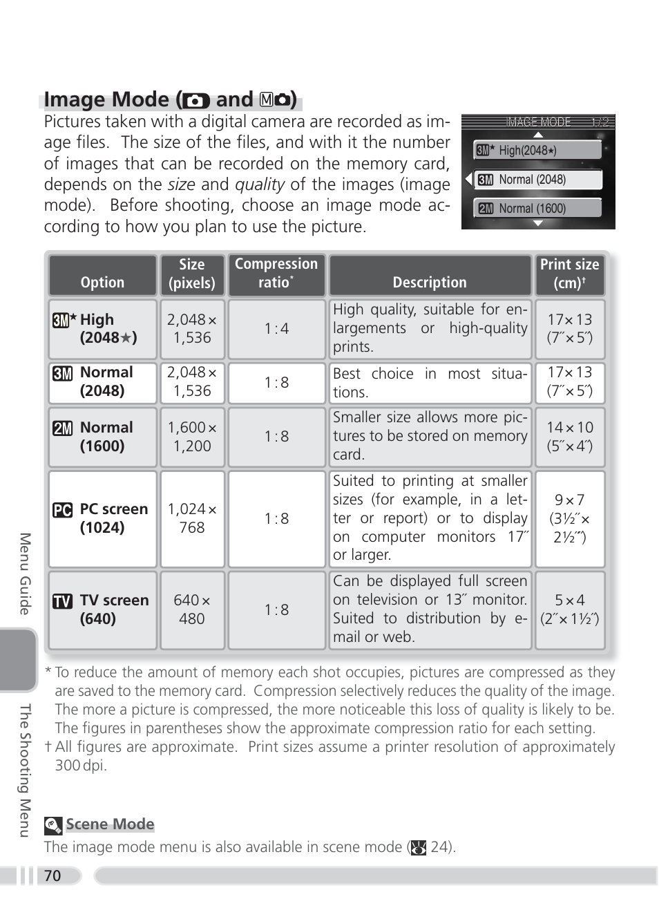 Image mode ( and ) | Nikon 3700 User Manual | Page 80 / 127