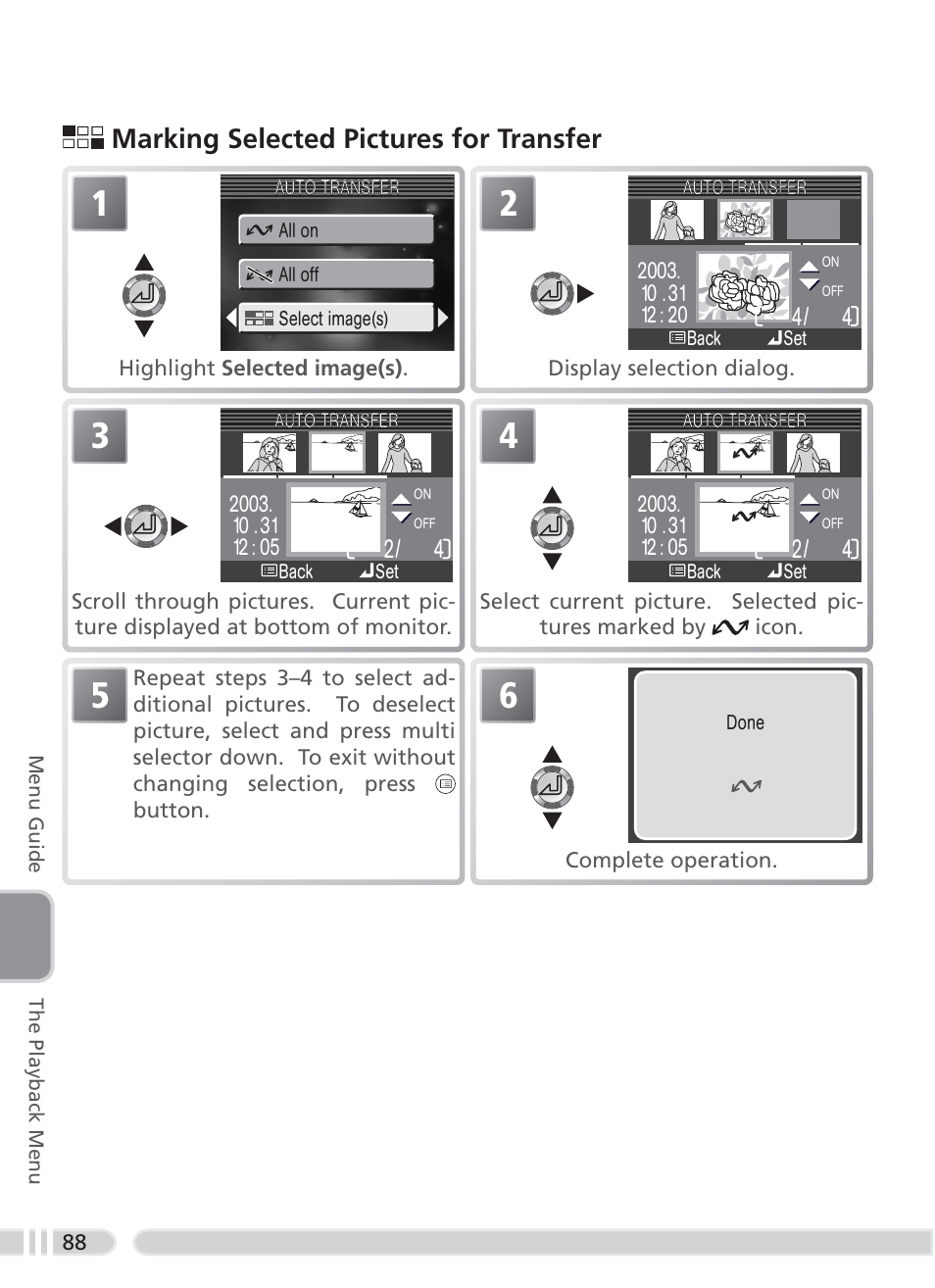 Marking selected pictures for transfer | Nikon 3700 User Manual | Page 98 / 127