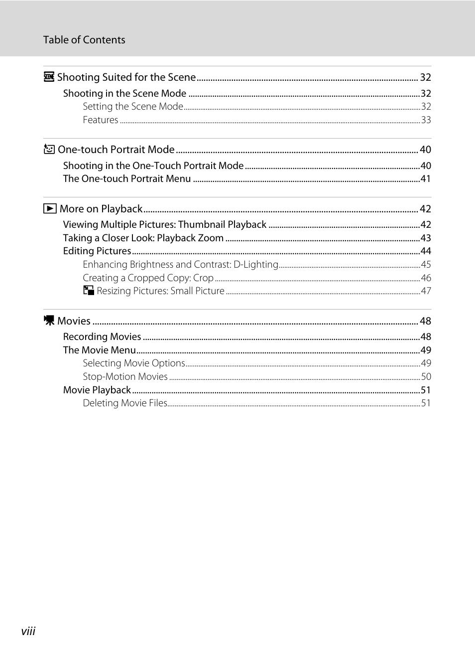 Nikon L15 User Manual | Page 10 / 128