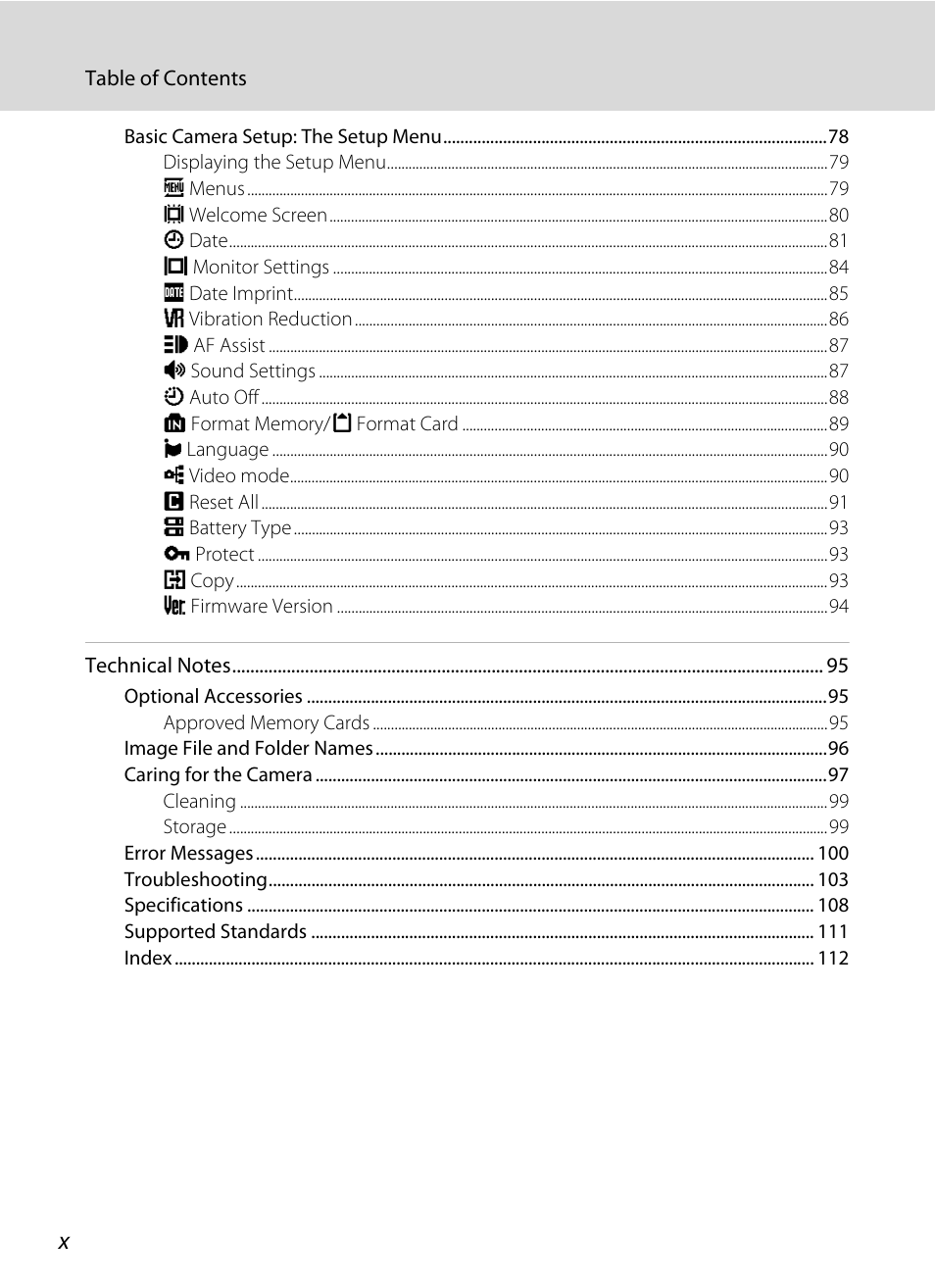Nikon L15 User Manual | Page 12 / 128