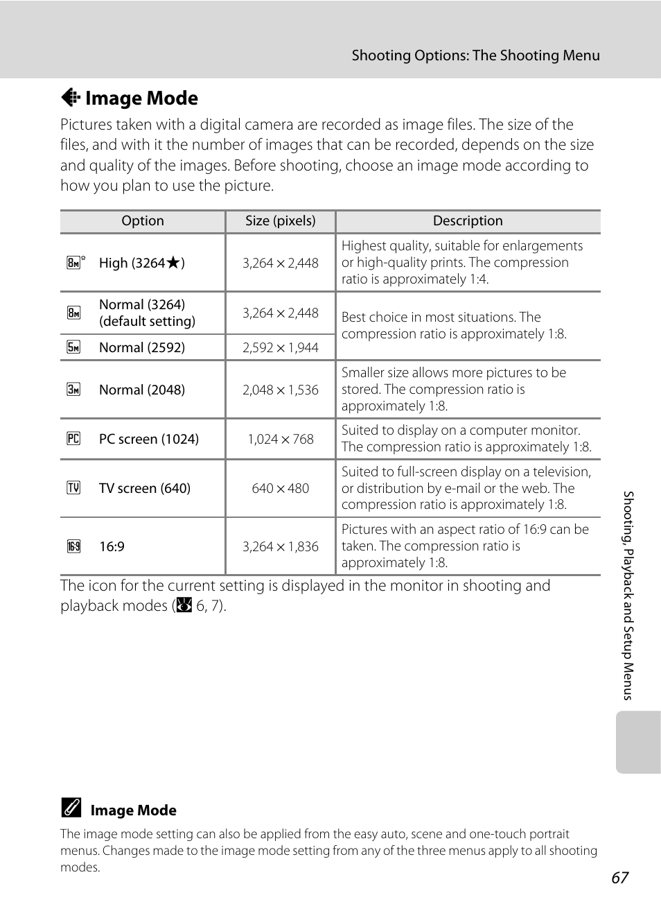 Image mode, A image mode, A 67) and se | A 67) be adju, A 67), Ng of [16:9] (a 67) can not be ed, A 67 | Nikon L15 User Manual | Page 79 / 128