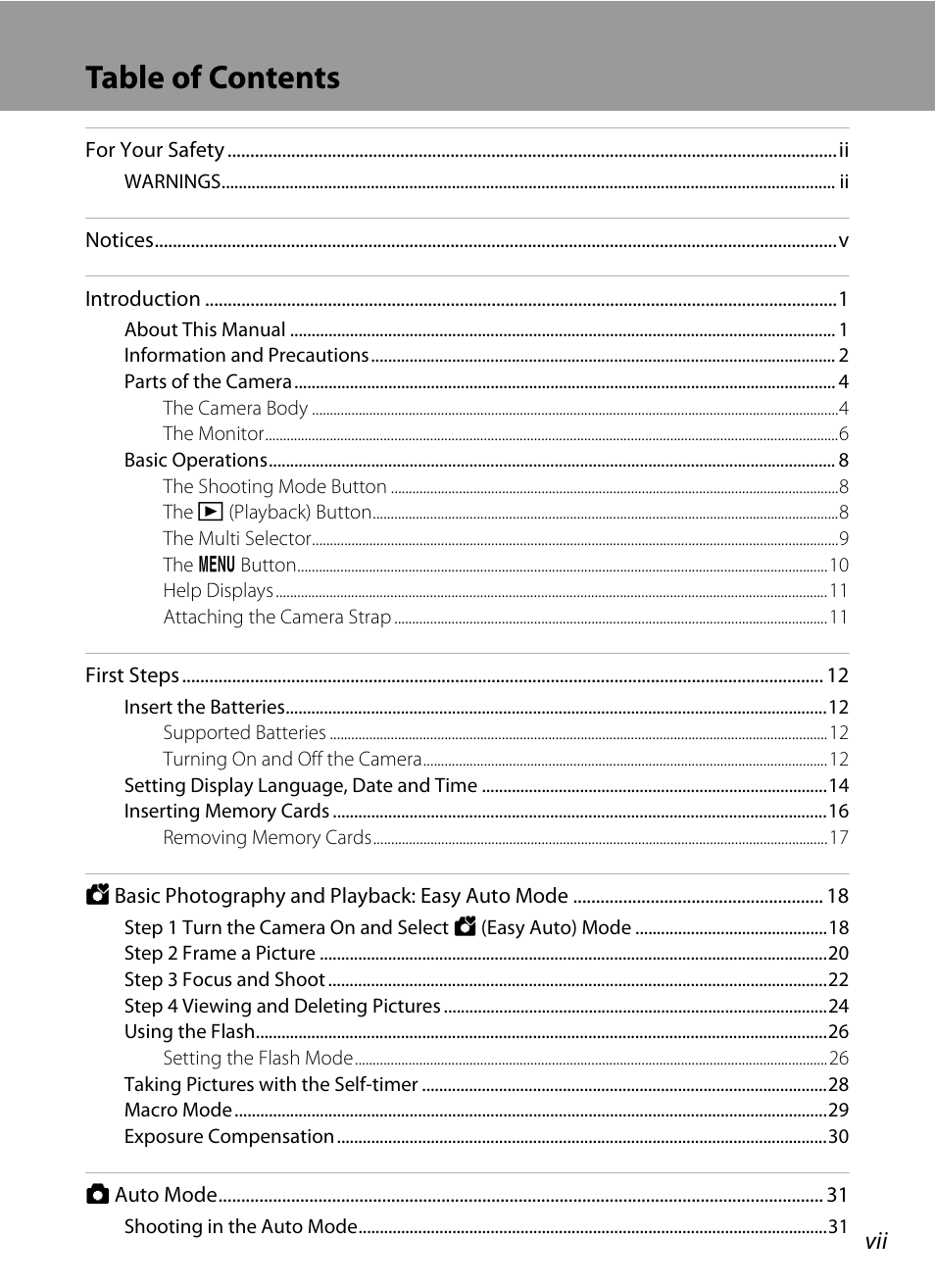 Nikon L15 User Manual | Page 9 / 128