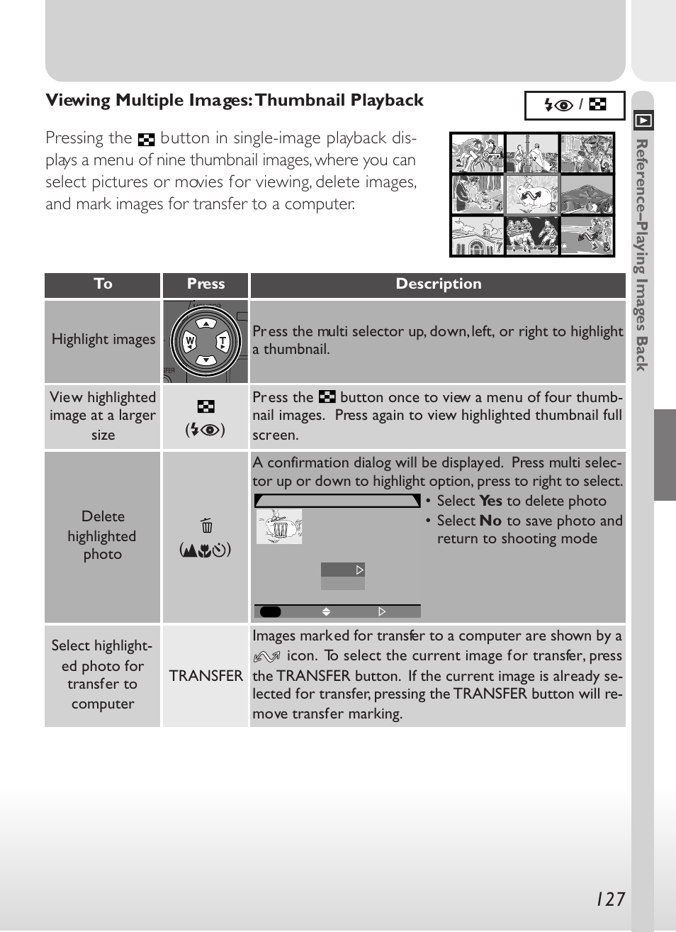 Viewing multiple images: thumbnail playback | Nikon 775 User Manual | Page 141 / 182