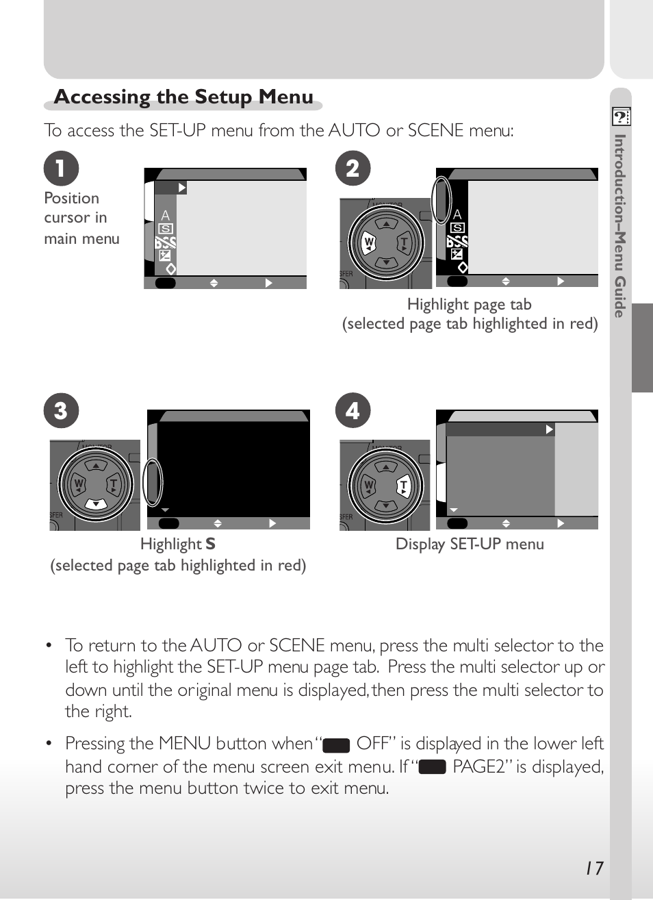 Accessing the setup menu | Nikon 775 User Manual | Page 31 / 182