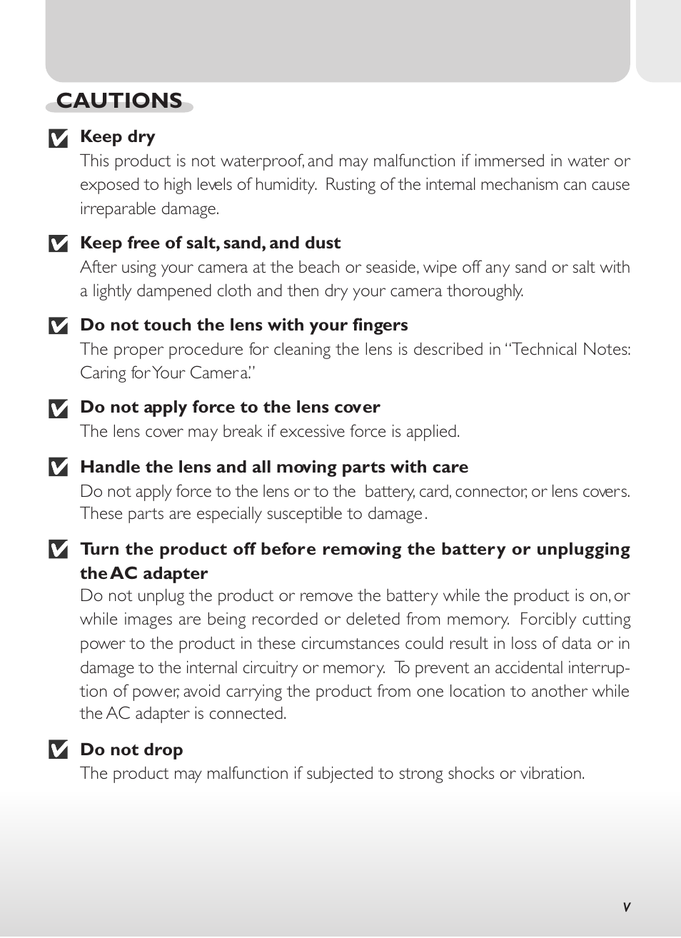 Cautions | Nikon 775 User Manual | Page 5 / 182