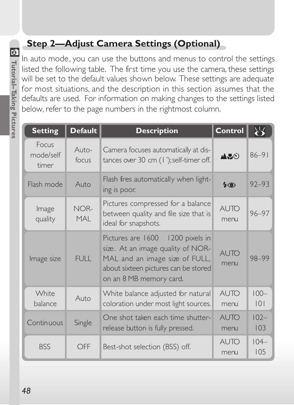 Step 2—adjust camera settings (optional) | Nikon 775 User Manual | Page 62 / 182