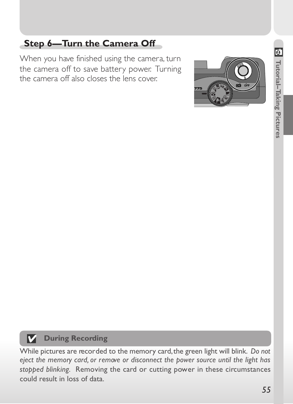Step 6—turn the camera off | Nikon 775 User Manual | Page 69 / 182